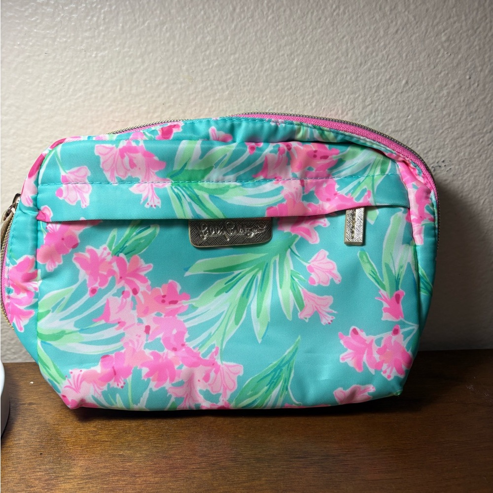 Lilly Pulitzer Tropical Cosmetic Bag - Pink and Blue